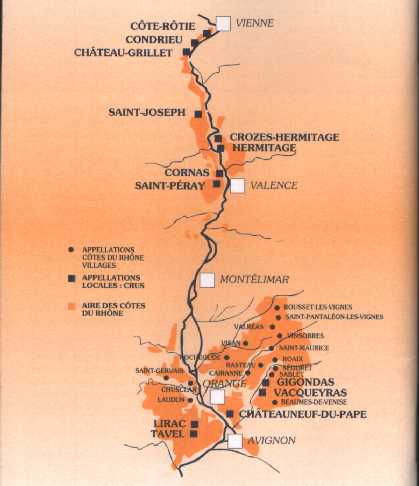 carte rhone AOC